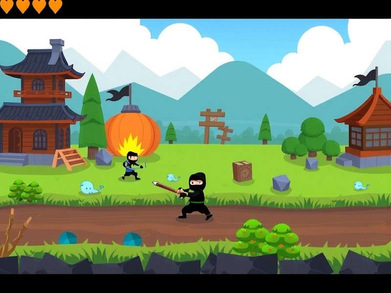 Ninja Sprint Challenge Gameplay Screenshot